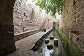 The pool of Siloam at the end of Hezekiah's tunnel.