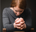 A woman praying