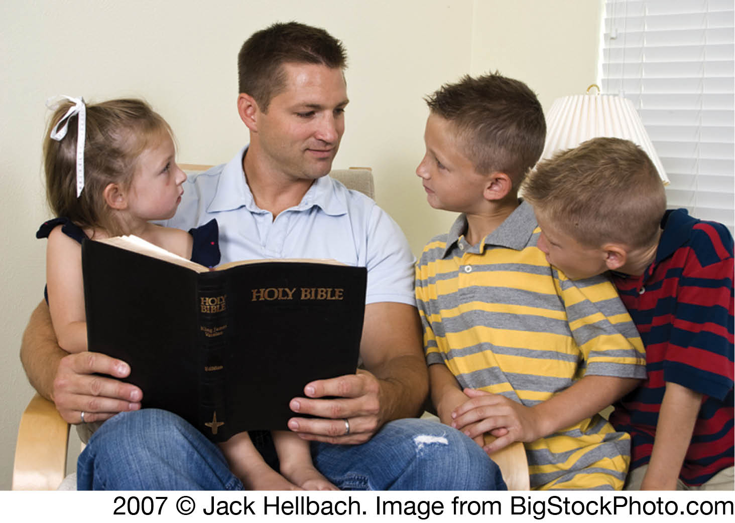 Dad and children