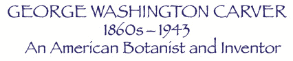 George Washington Carver, lived between the 1860s and 1943, an American botanist and inventor.