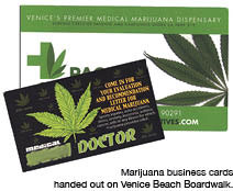 business cards for a dispensary